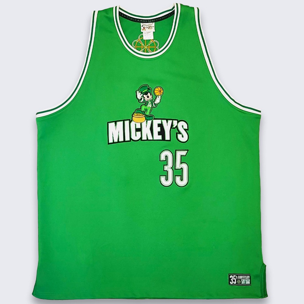 Mickey Mouse Vintage Celtics Irish Disney Basketball Jersey